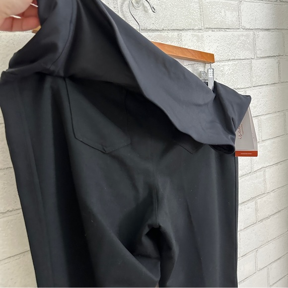 ISABEL Maternity Ponte Black Jegging with Crossover Panel - Picture 3 of 9